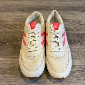 Tretorn Avon2 Women’s Sneakers US 12 Pink White Leather Canvas Retro Sneakers